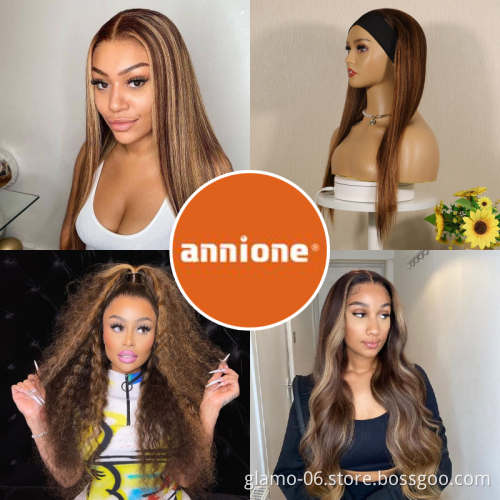 Head band Wig Brazilian Virgin Water Wave Perruque Bandeau Curly Perruqu Avec Bandeau Human Hair Headband Wig For Black Women